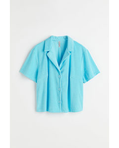 Terry Resort Shirt Turquoise