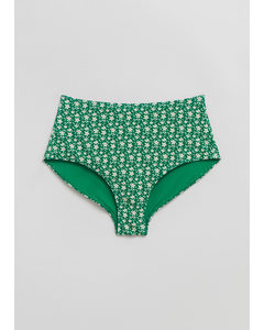 High Waist Bikini Briefs Emerald