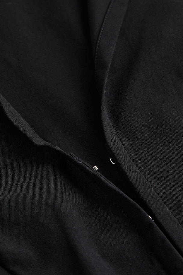H&M Fitted Twill Shirt Black