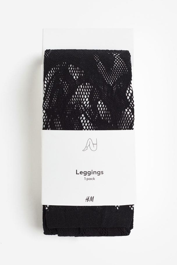 H&M Seamless Lace Leggings Black