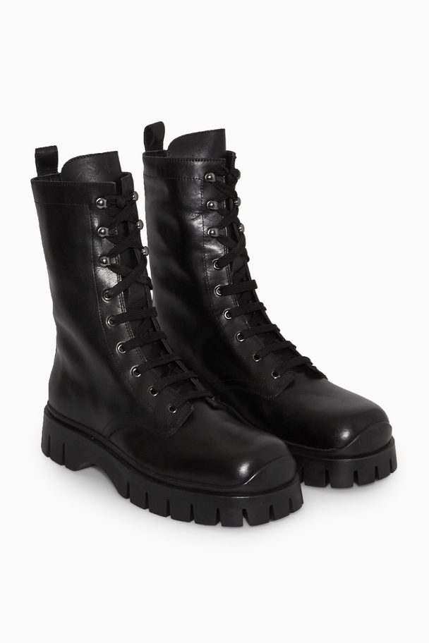 COS Chunky Lace-up Boots Black