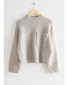 Chest Pocket Knit Sweater Mole