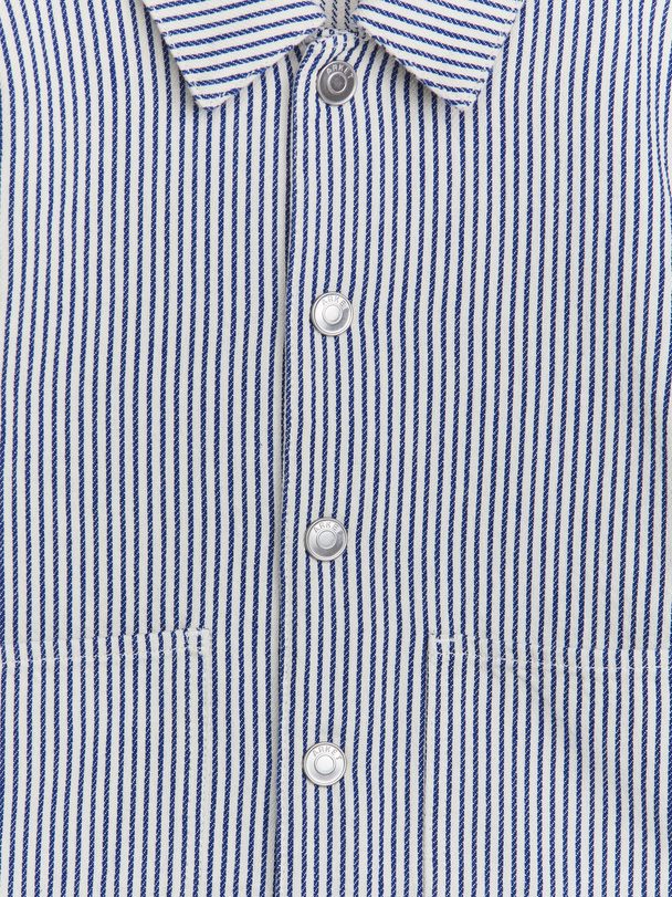 ARKET Twill Overshirt Blue/white