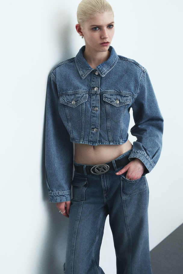 H&M Wide Regular Jeans Denimblå