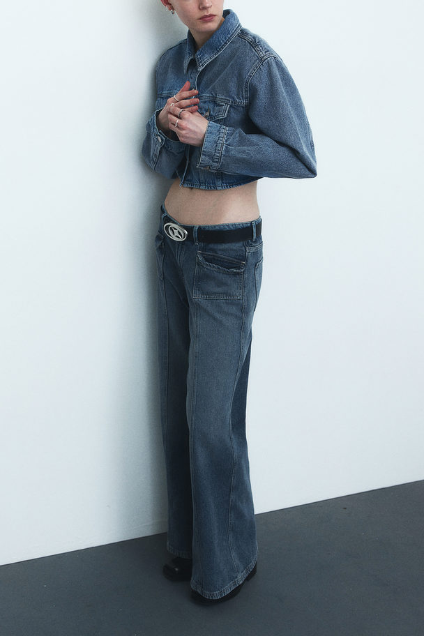 H&M Wide Regular Jeans Denim Blue