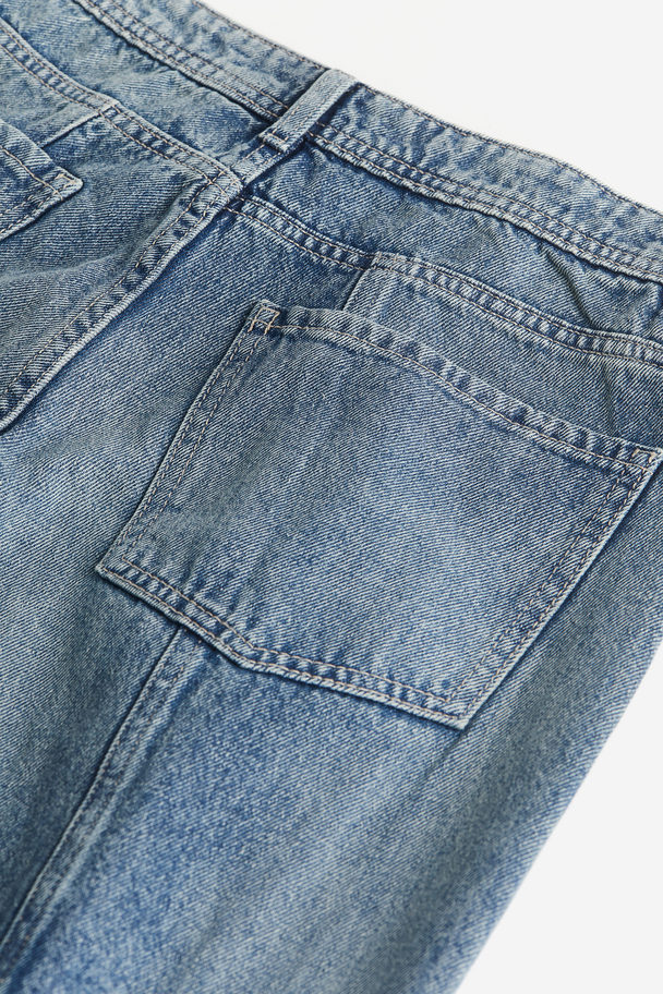 H&M Wide Regular Jeans Denimblå