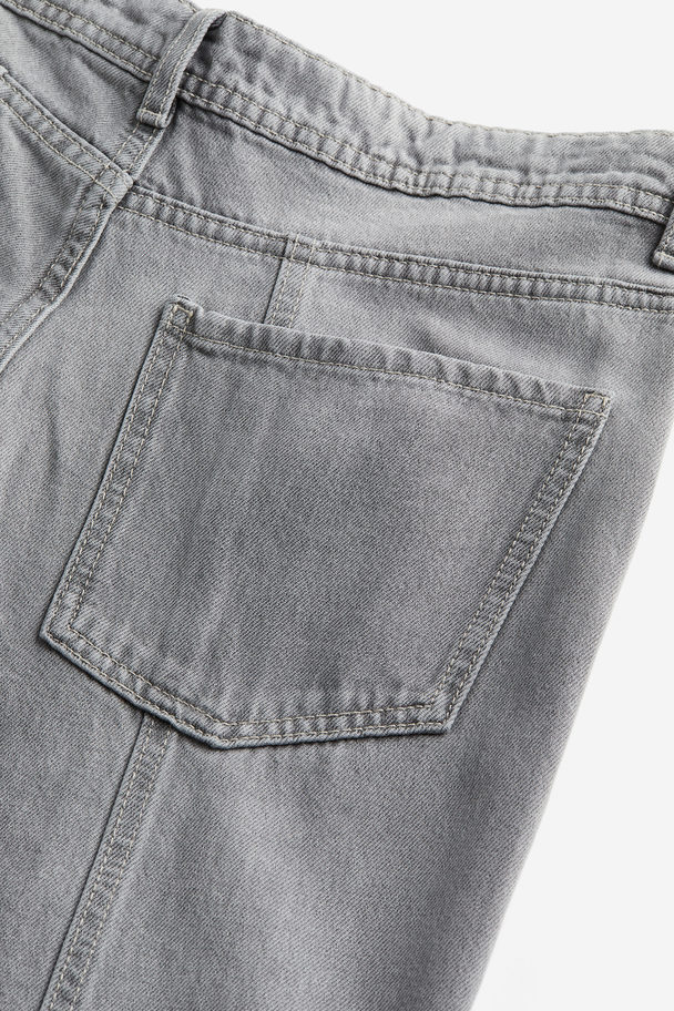 H&M Wide Regular Jeans Grau