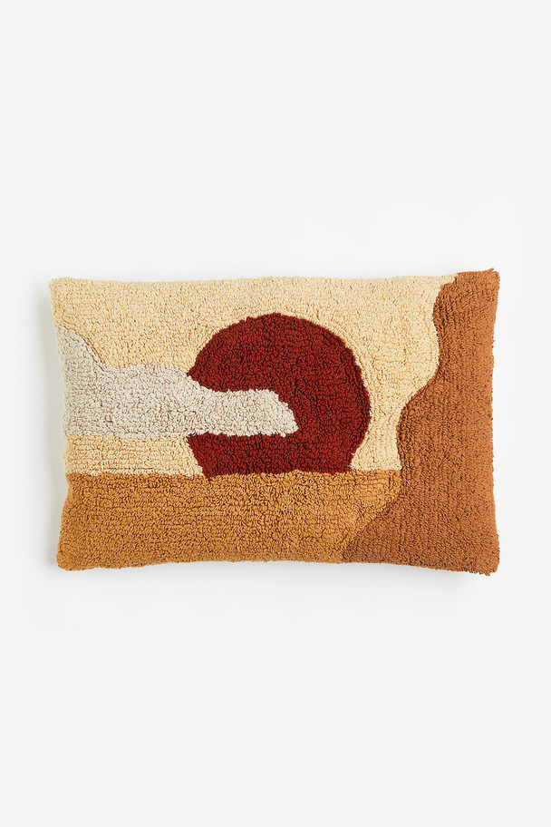H&M HOME Punch Needle Cushion Cover Beige/sun