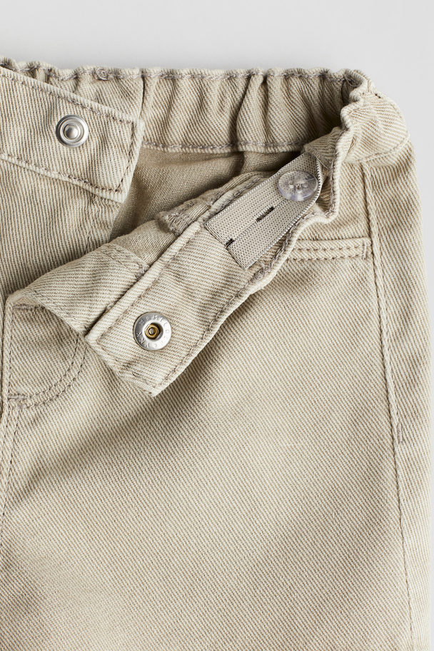 H&M Jeansshorts Beige