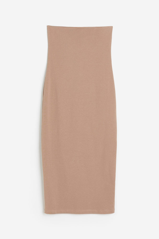 H&M Bandeaujurk Taupe