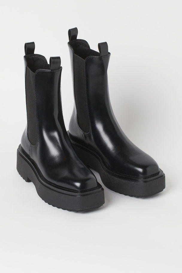 H&M Chunky Chelseaboots Zwart