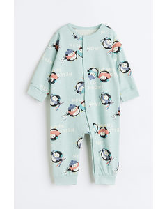 Patterned Pyjamas Light Turquoise/penguins