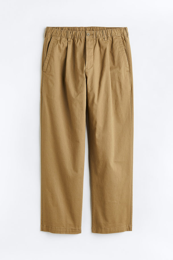 H&M Twillhose Relaxed Fit Khakibeige