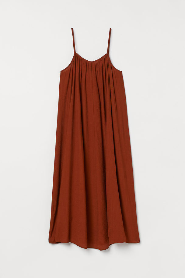 H&M Wide Long Dress Brown