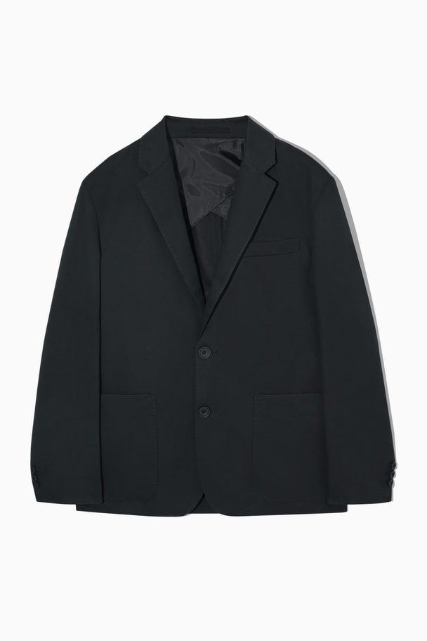 COS Linen And Cotton-blend Blazer Black