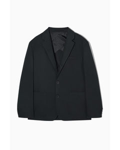 Linen And Cotton-blend Blazer Black
