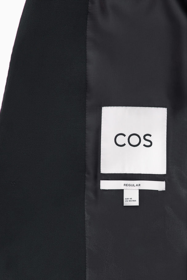 COS Linen And Cotton-blend Blazer Black