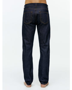 Park Regular Straight Selvedge-jeans Forvasket Blå