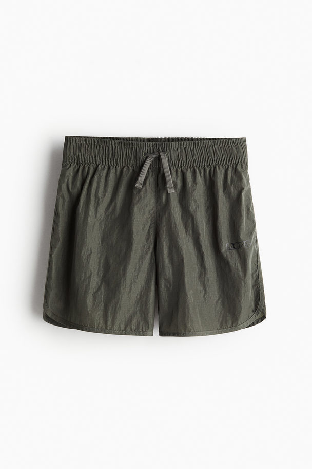 H&M Badeshorts Dunkles Khakigrün