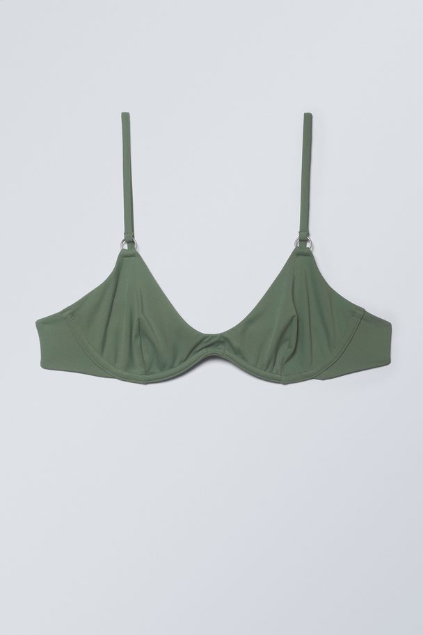 Weekday Wire Bikini Top Sage Green