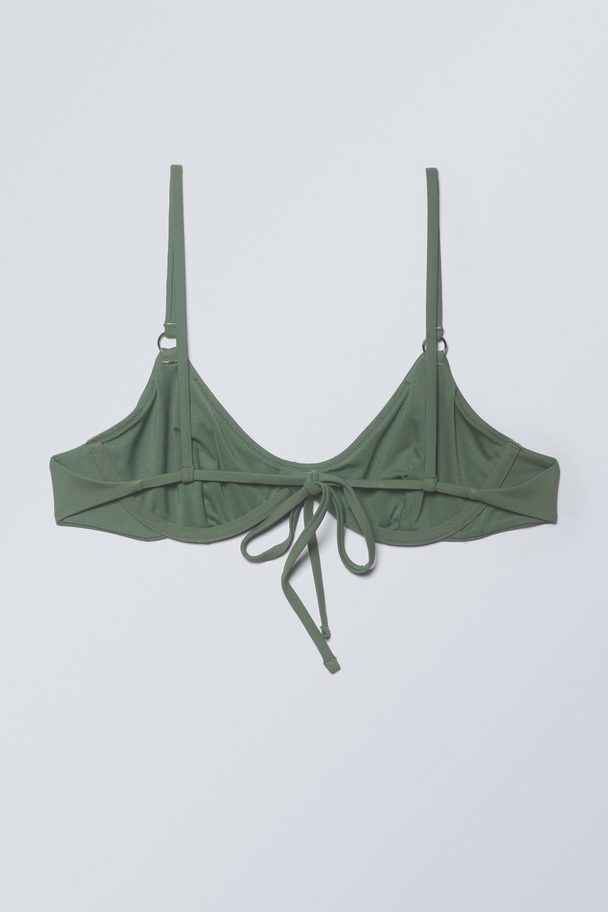 Weekday Wire Bikini Top Sage Green