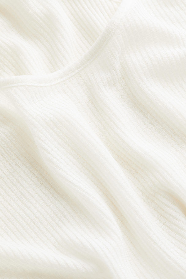 H&M Doppellagiges Bodycon-Kleid Weiß