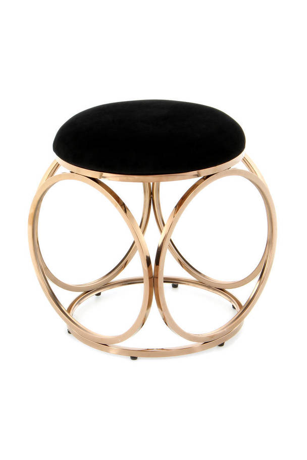 360Living Stool Whitney 325 black / roségold