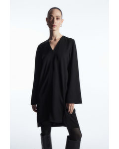 Asymmetric Tunic Dress Black