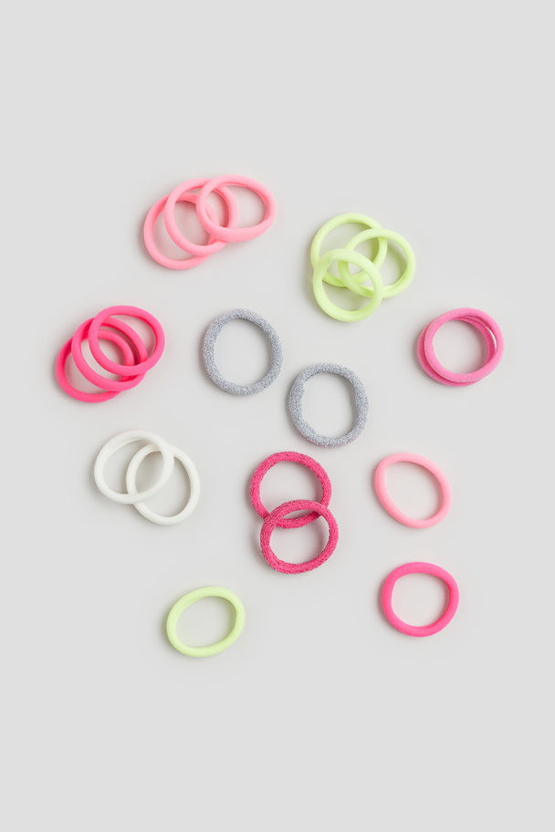 H&M 20-pack Hair Elastics Pink/multi-coloured