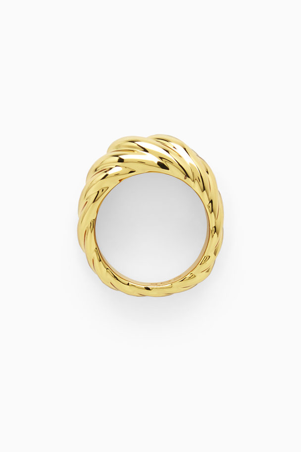 COS Chunky Plait Ring Gold