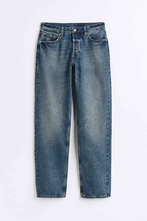 H&M 90s Boyfriend Fit High Jeans Blau
