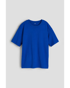Oversized T-shirt Helderblauw