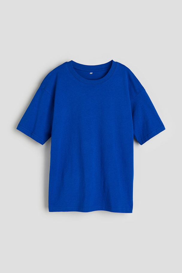 H&M Oversized T-shirt Helderblauw