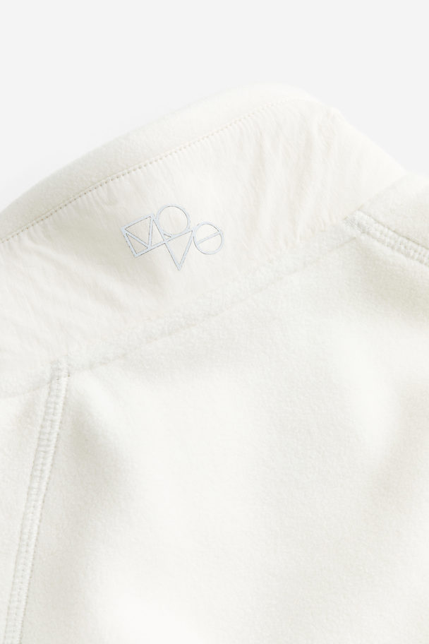 H&M Træningsjakke I Fleece Hvid