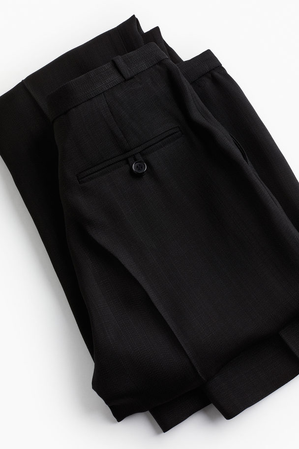 H&M Elegante Hose aus Viskose Schwarz