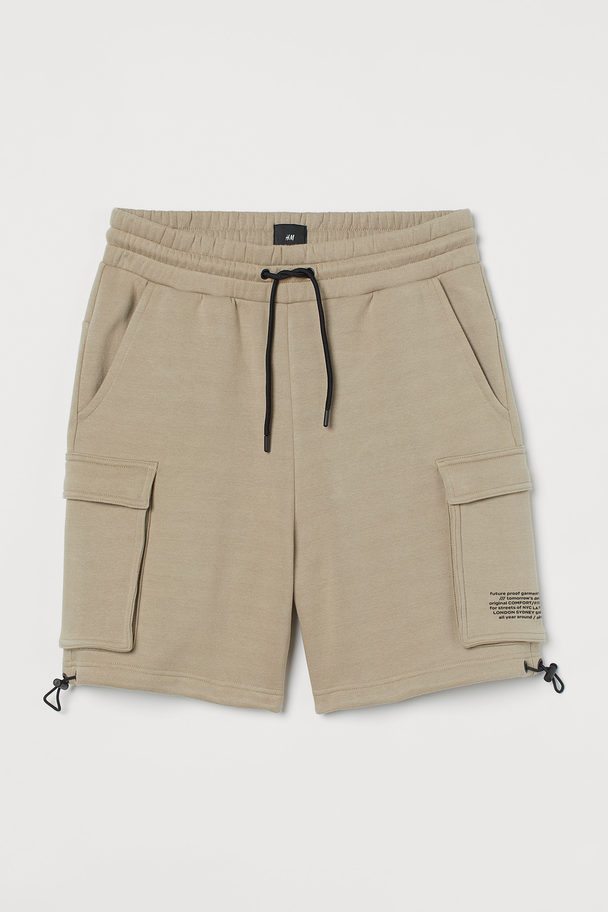 H&M Relaxed Fit Cargo Shorts Beige