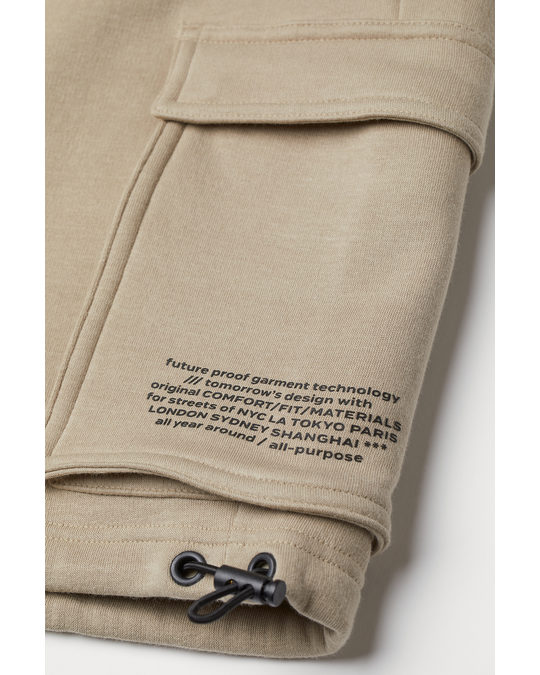 H&M Relaxed Fit Cargo Shorts Beige