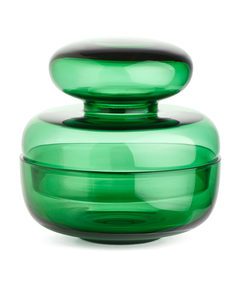 Glass Canister 12 Cm Green