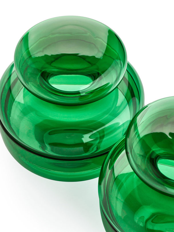 ARKET Glasbehälter, 12 cm Grün