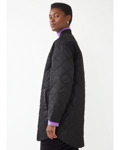 Oversized Quilted Jacket Black