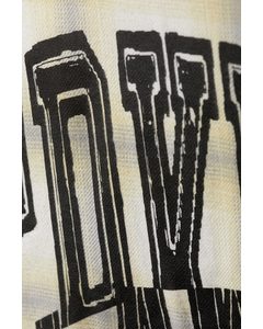Karohemd Wise mit Rücken-Print Weiß/Kariert