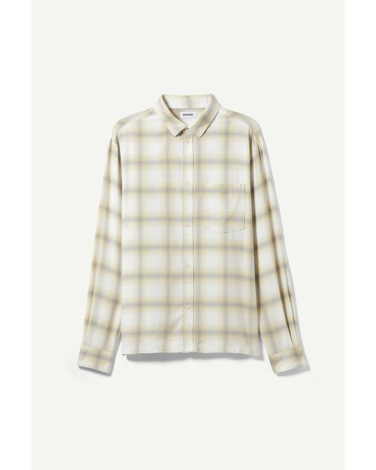 Weekday Wise Checked Back Print White Check