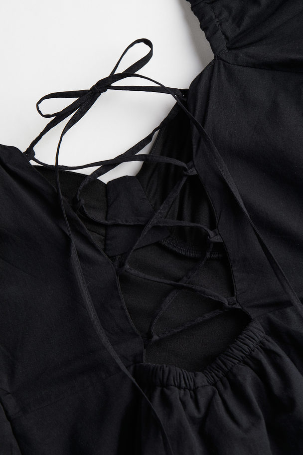H&M Lacing-detail Corset Dress Black
