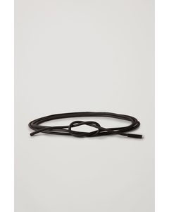 Leather Rope Belt Black