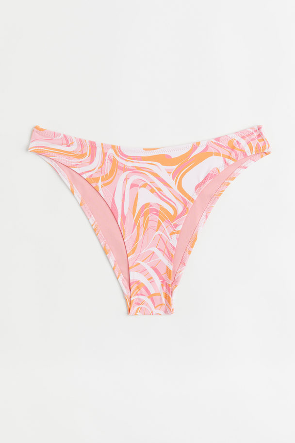 H&M Bikinibriefs Lys Rosa/mønstret