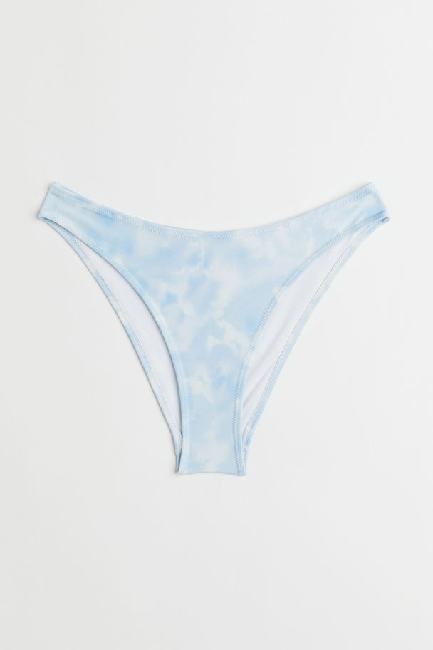 H&M Bikini Bottoms Light Blue/batik-patterned