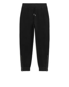 Woven-detail Sweatpants Black