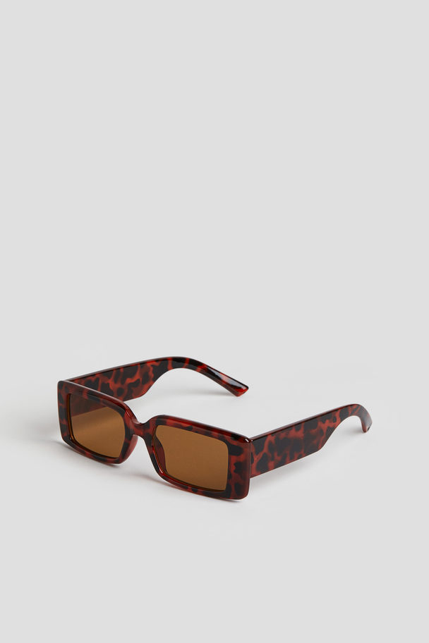 H&M Rectangular Sunglasses Brown/patterned