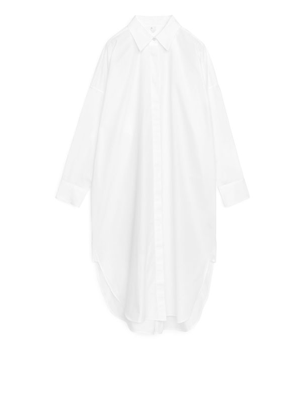 Arket Oversized Shirt Dress White