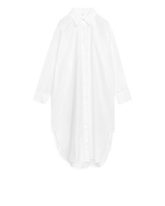 Oversized Shirt Dress White